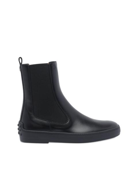 Tod's round-toe leather booties