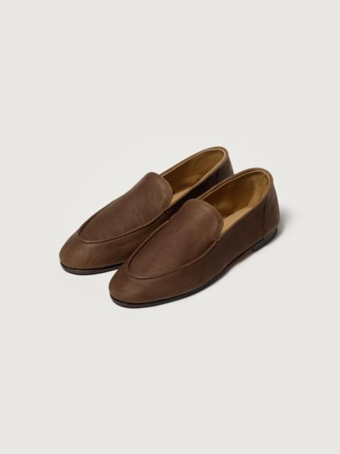 AURALEE HORSEHIDE LEATHER LOAFERS