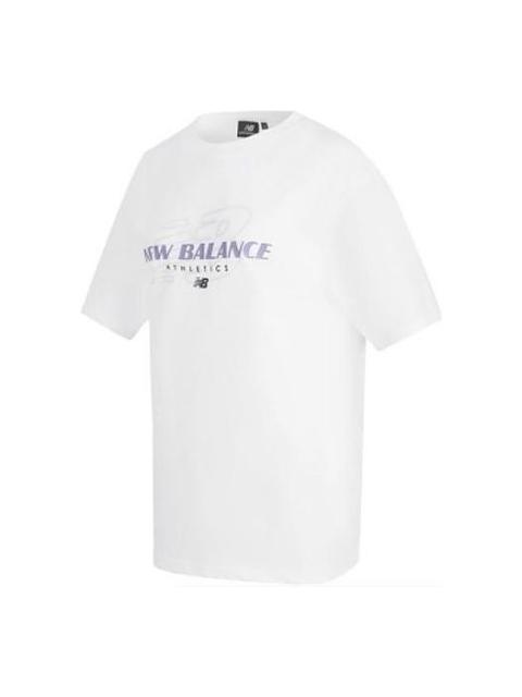 New Balance Sport Logo Tee 'White Purple' 5EC2U843-WT