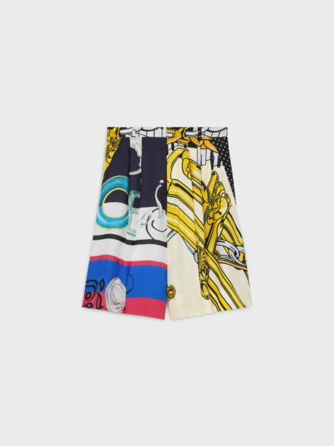 CELINE shorts IN printed silk twill