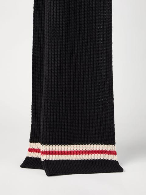 Brunello Cucinelli Cashmere Feather yarn English rib knit scarf