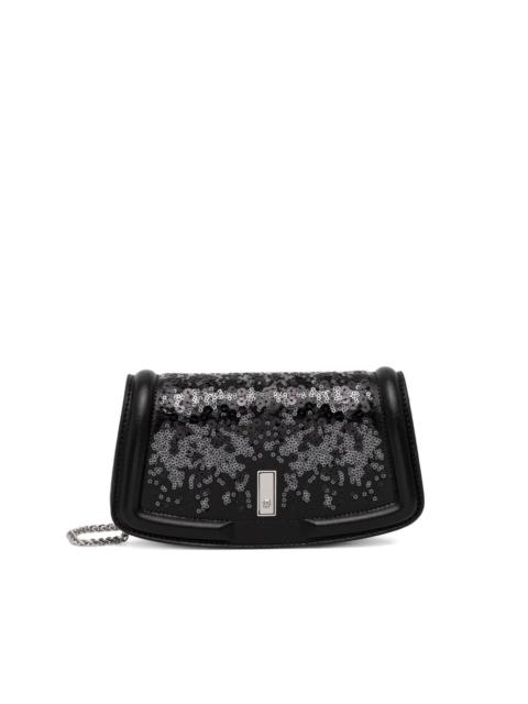 BOSS sequin-embellishment chain cluch bag