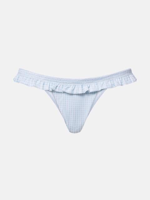 FAITHFULL Esterel ruffled gingham bikini bottoms
