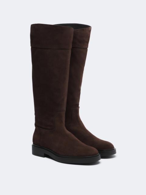 AQUAZZURA Ride suede knee-high boots