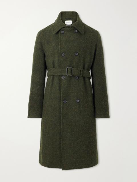 Oliver Spencer Morgan Double-Breasted Wool Coat Green