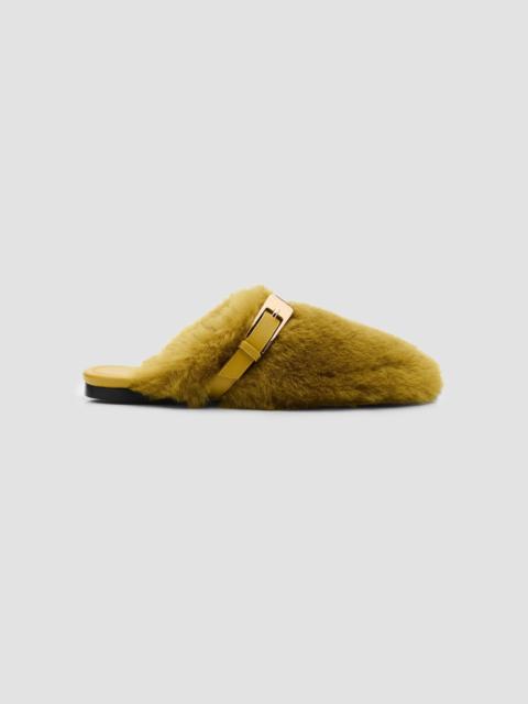 Stuart Weitzman Women's Roxanne Shearling Mules - Gold Topaz