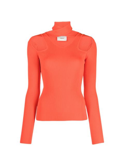 COPERNI cut-out ribbed-knit top