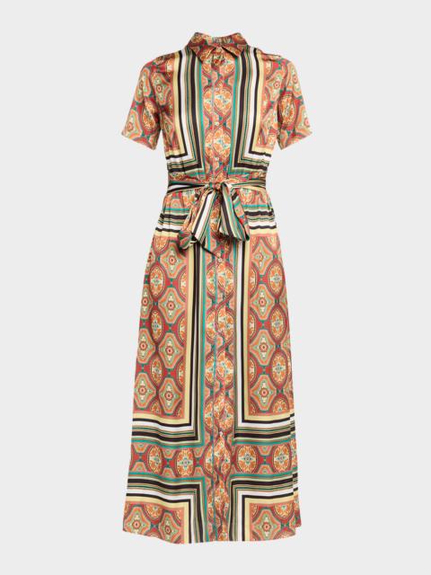 MISA Emil Belted Midi Shirtdress