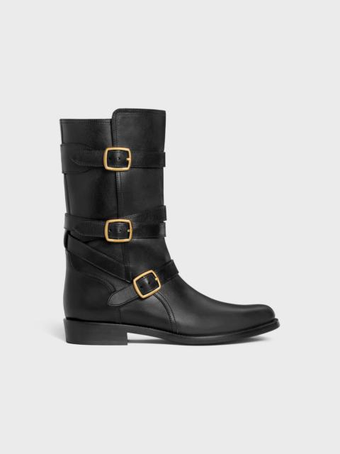 CELINE CELINE BULKY ZIPPED BOOT WITH TRIOMPHE in Calfskin | REVERSIBLE