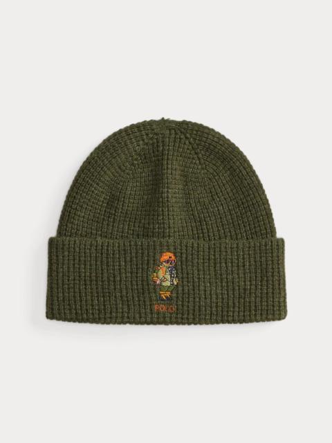 Polo Ralph Lauren Polo Bear Waffle-Knit Wool-Blend Beanie