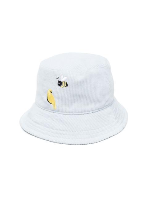 Thom Browne embroidered corduroy bucket hat