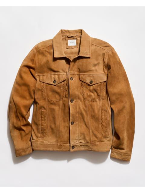 Billy Reid Waxed Suede Tupelo Trucker Jacket