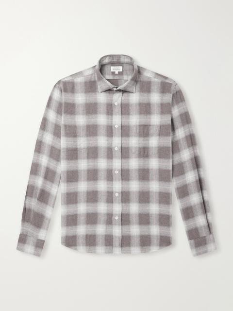Hartford Paul Checked Cotton and Lyocell-Blend Flannel Shirt