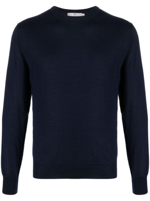 Canali ribbed-knit crew neck sweatshirt