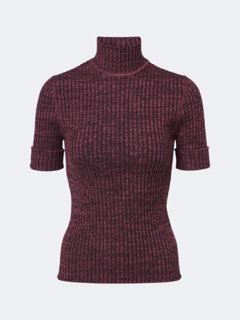 rabanne Ribbed-knit wool and silk sweater