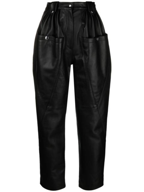 Moschino pleat-detail cropped trousers