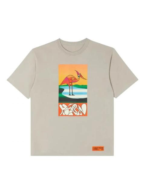 Heron Preston HERON PRESTON SS22 Abstract T-shirt 'Grey Orange' HMAA026S22JER0030920