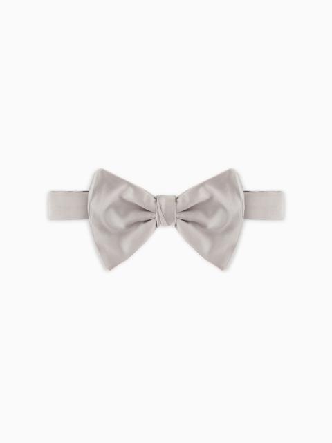 Pure silk bow tie with jacquard micro-motif