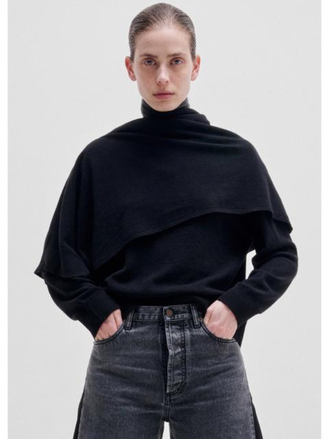 DARKPARK Darkpark Addison Wool Knit Scarf Top - Black