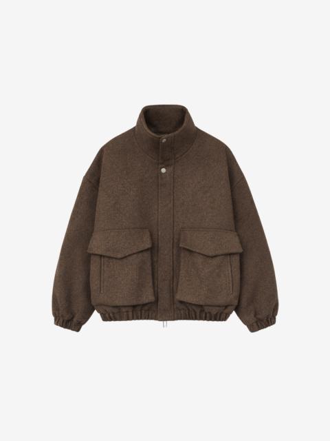 The Frankie Shop Elle Aviator Jacket - Brown Melange