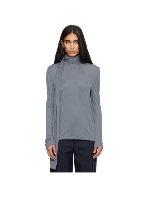 Bottega Veneta Gray Viscose Jersey Top