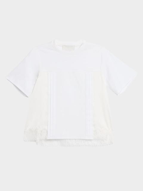 3.1 Phillip Lim Satin Lace Flounce Top