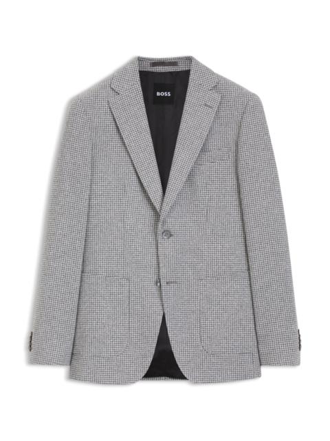 BOSS SLIM-FIT JACKET IN MICRO-PATTERNED FABRIC