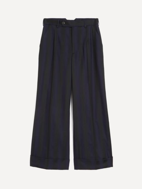 Vivienne Westwood Midnight Blue-Black Striped Clark Trousers