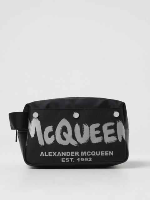 Alexander McQueen Alexander McQueen Graffiti nylon and leather beauty case