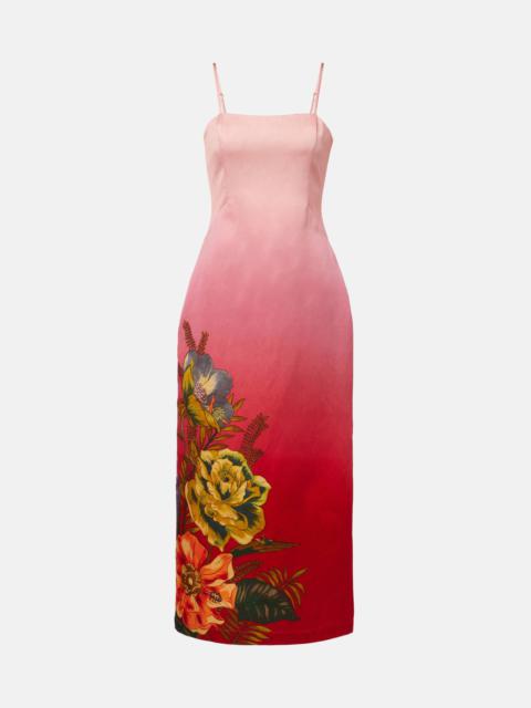 ALÉMAIS Inez ombré linen-blend midi dress