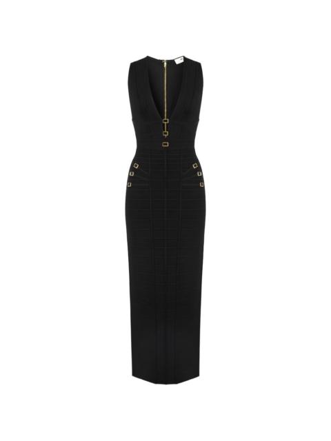 ELISABETTA FRANCHI ribbing maxi dress