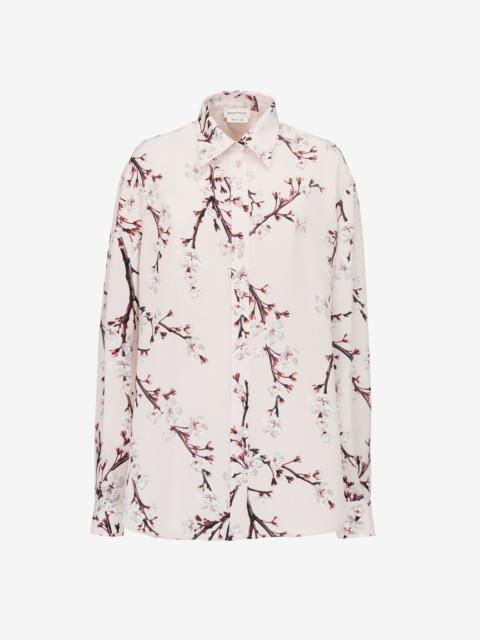 Alexander McQueen Women's Cherry Blossom Classic Shirt in Pink