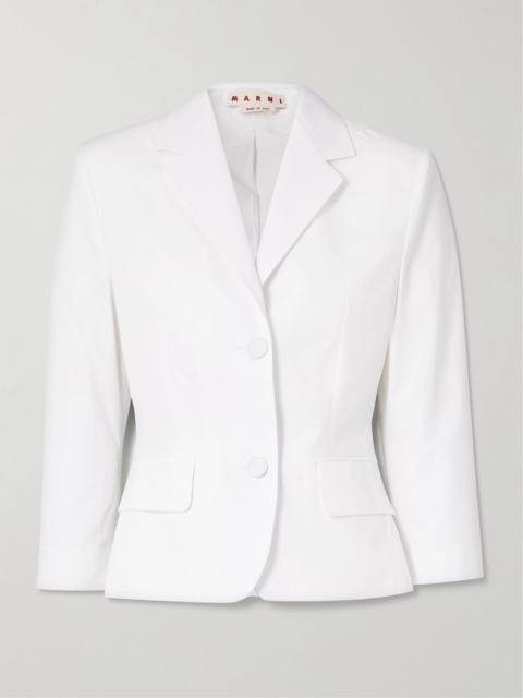 Marni Organic cotton-poplin blazer White