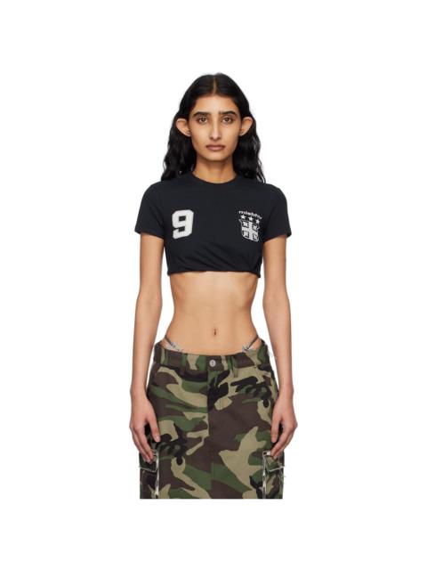 MISBHV Black Cropped Football T-shirt