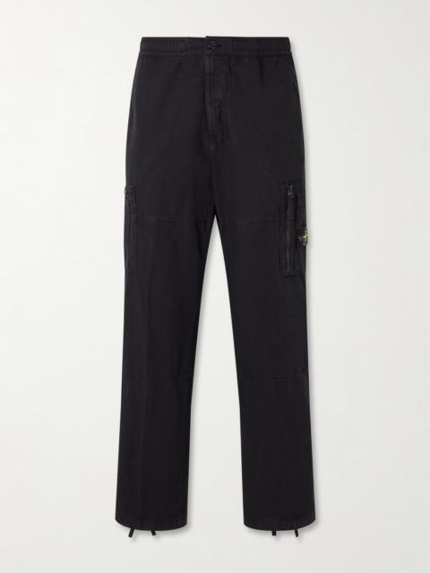 Stone Island Wide-Leg Cotton Ripstop Cargo Trousers