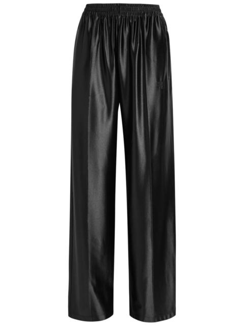 alexanderwang.t Alexanderwang.t Relaxed Logo-embroidered Satin Track Pants