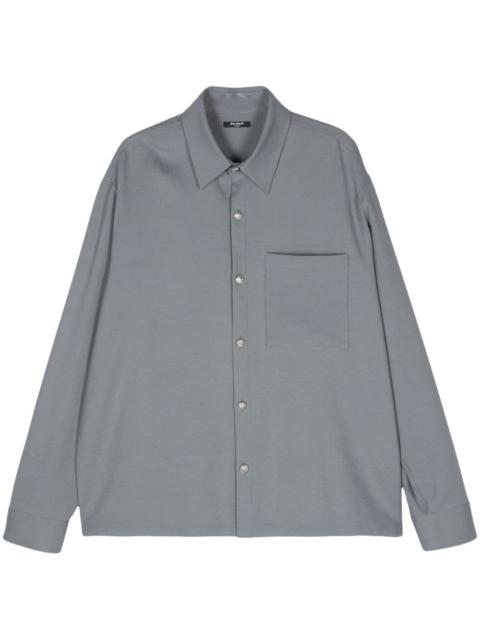Balmain embossed-buttons shirt