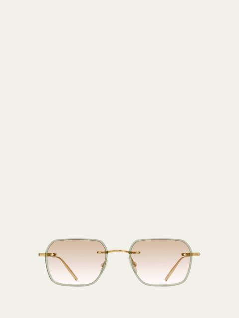 BARTON PERREIRA Men's Louie Titanium and Acetate Square Sunglasses