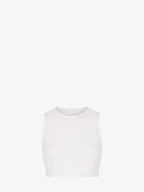 FENDI White tech fabric top