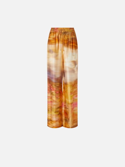 PINKO LIGHTWEIGHT WIDE-LEG PRINTED TROUSERS