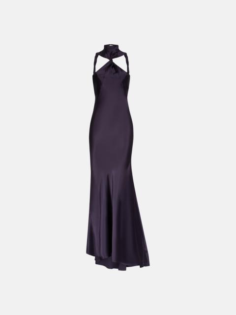 THE ATTICO PURPLE LONG DRESS