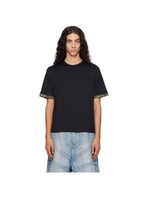 Lanvin Black Leopard Detail T-shirt
