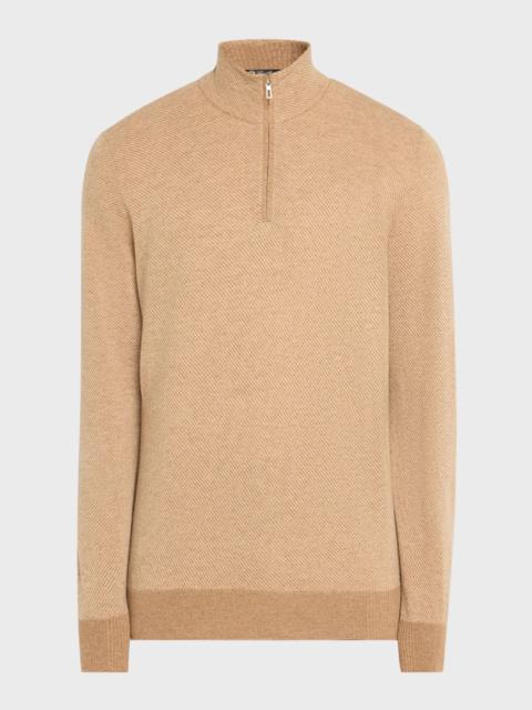 Loro Piana Men's Roadster 1/4-Zip Cashmere Sweater