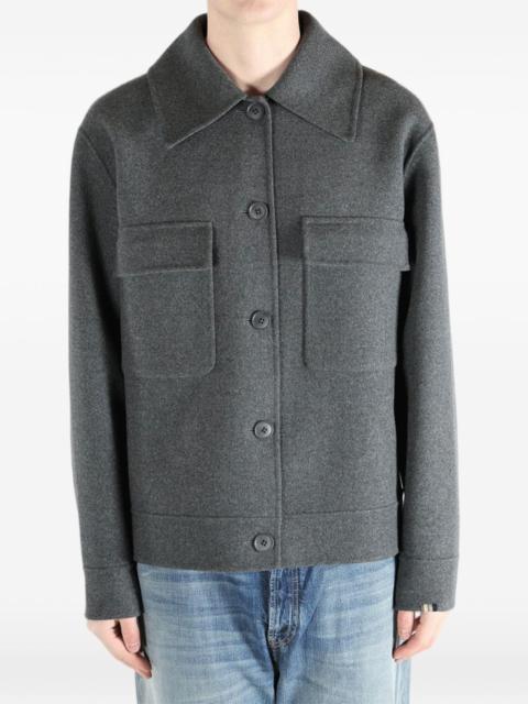 extreme cashmere long-sleeve pocket overshirt