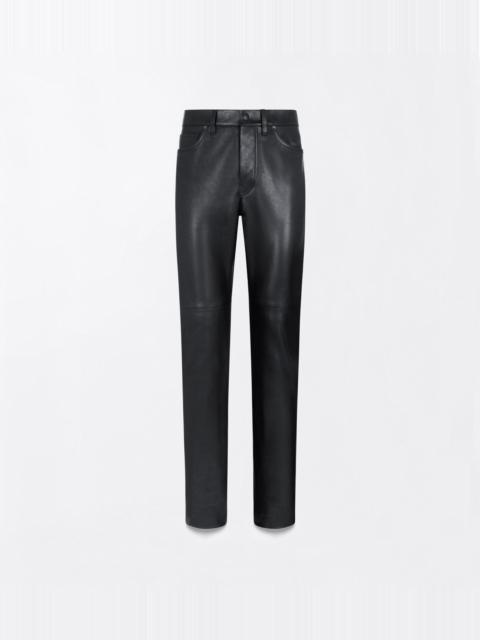 TOM FORD NATURAL GRAIN CALF LEATHER 5 POCKET PANTS