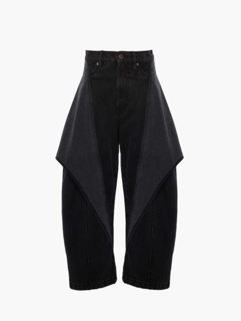 JW Anderson CROPPED SCULPTURAL DENIM JEANS