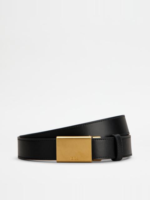 Tod's BELT IN LEATHER - BLACK