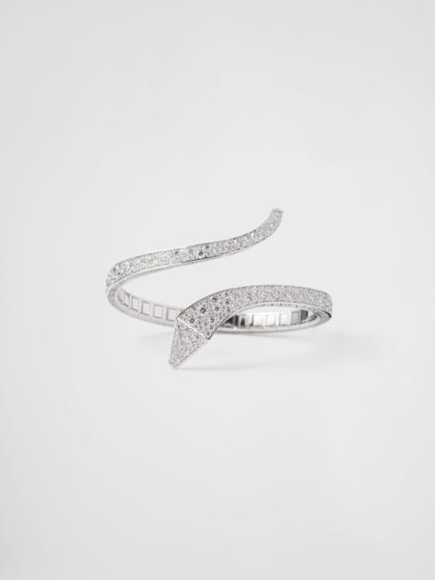 Eternal Gold snake bracelet in white gold and diamonds