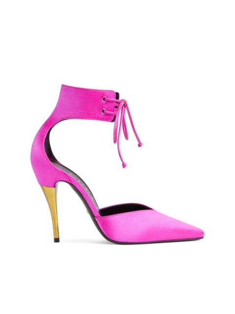 GUCCI ankle-cuff satin pumps