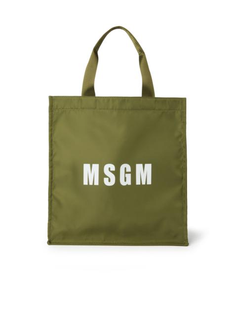 MSGM Nylon tote bag with logo
